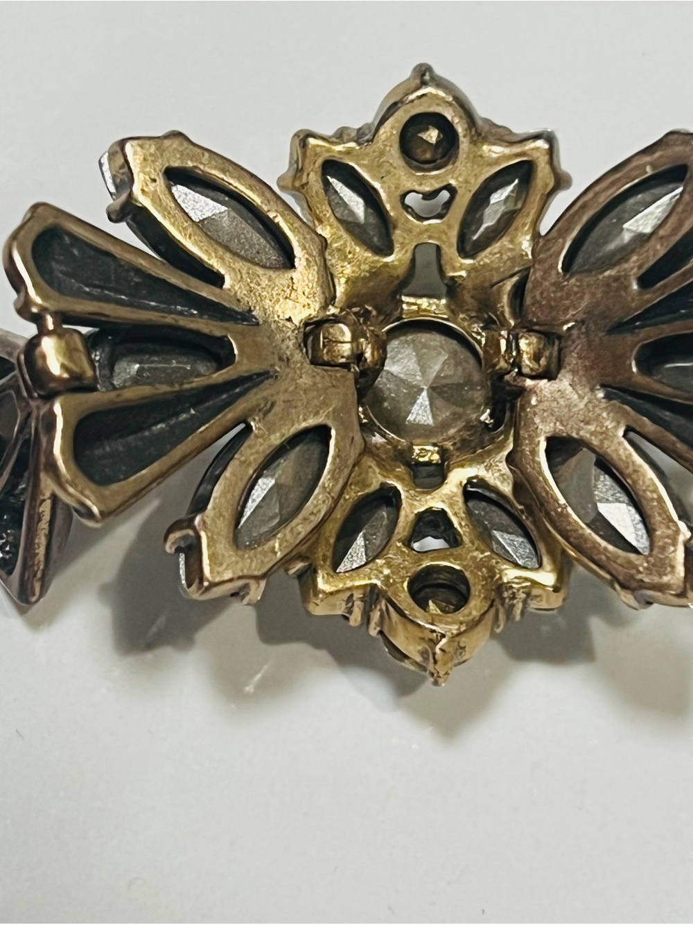 J. Crew Gold-Tone Crystal Floral Cluster Bracelet - Picture 6 of 8